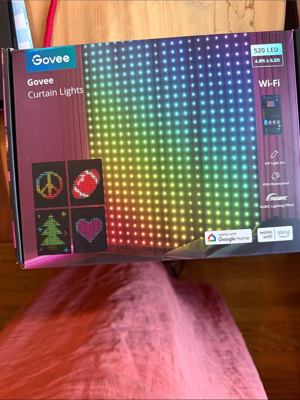 Govee RGBIC Curtain Lights - Multi-Color Wi‑Fi LED Panel (Rainbow)